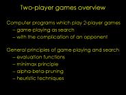 Twoplayer games overview