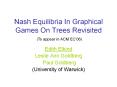 Nash Equilibria In Graphical Games On Trees Revisited PowerPoint PPT Presentation
