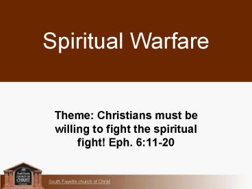 Spiritual Warfare