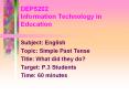 Subject: English PowerPoint PPT Presentation