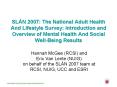 SLN 2007: The National Adult Health And Lifestyle Survey: Introduction and Overview of Mental Health PowerPoint PPT Presentation