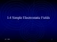 I-4 Simple Electrostatic Fields PowerPoint PPT Presentation