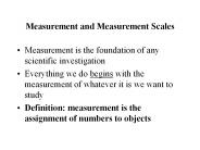 Measurement and Measurement Scales