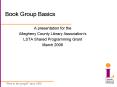 Book Group Basics PowerPoint PPT Presentation