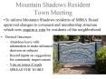 Mountain Shadows Resident Town Meeting PowerPoint PPT Presentation