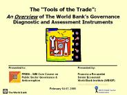 Assessing Governance