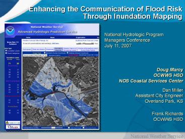 Enhancing the Communication of Flood Risk Through Inundation Mapping