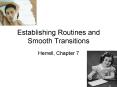 Establishing Routines and Smooth Transitions PowerPoint PPT Presentation