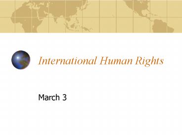 International Human Rights