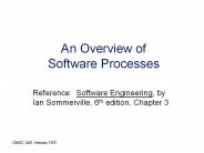 An Overview of Software Processes