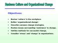 Business Culture and Organizational Change PowerPoint PPT Presentation