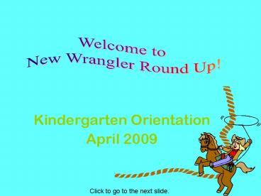 Kindergarten Orientation