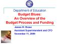 Department of Education Budget Blues: An Overview of the Budget Process and Funding PowerPoint PPT Presentation