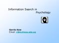 Information Search in Psychology PowerPoint PPT Presentation
