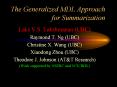 The Generalized MDL Approach for Summarization PowerPoint PPT Presentation