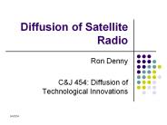Diffusion of Satellite Radio