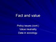 Fact and value