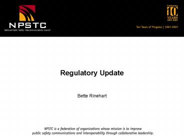 Regulatory Update