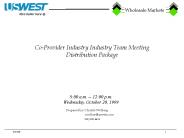 Co-Provider Industry Industry Team Meeting Distribution Package