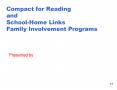 Compact for Reading and SchoolHome Links Family Involvement Programs PowerPoint PPT Presentation