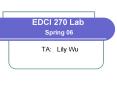 EDCI 270 Lab Spring 06 PowerPoint PPT Presentation