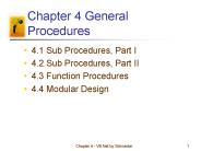 Chapter 4 General Procedures