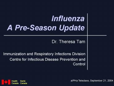 Influenza A PreSeason Update