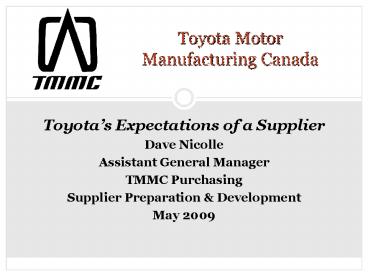 Toyota Motor Manufacturing Canada