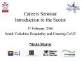 Careers Seminar Introduction to the Sector PowerPoint PPT Presentation