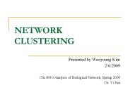 Network clustering