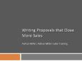 Writing Proposals that Close More Sales Adrian Miller, Adrian Miller Sales Training PowerPoint PPT Presentation