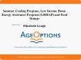 Summer Cooling Program, Low Income Home Energy Assistance Program LIHEAP and Food Stamps Elizabeth L PowerPoint PPT Presentation