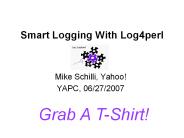 Smart Logging With Log4perl