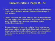 Impact Craters : Pages 48 - 53