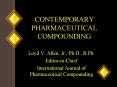 CONTEMPORARY PHARMACEUTICAL COMPOUNDING PowerPoint PPT Presentation