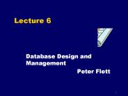 Database Design and Management