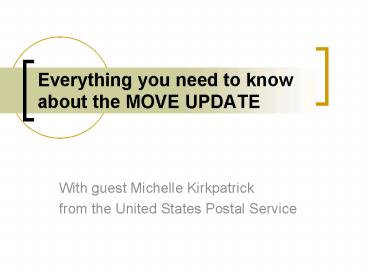 Everything you need to know about the MOVE UPDATE