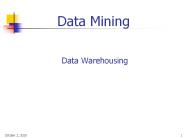 Data Mining  Data Warehousing