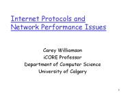 Internet Protocols and Network Performance Issues