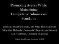Promoting Access While Maintaining Competitive Admissions Standards PowerPoint PPT Presentation