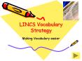 LINCS Vocabulary Strategy PowerPoint PPT Presentation