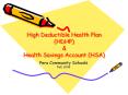 High Deductible Health Plan (HDHP) PowerPoint PPT Presentation