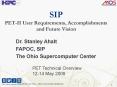 SIP PETII User Requirements, Accomplishments and Future Vision PowerPoint PPT Presentation