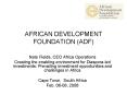 AFRICAN DEVELOPMENT FOUNDATION ADF PowerPoint PPT Presentation