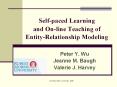 Self-paced Learning and On-line Teaching of Entity-Relationship Modeling PowerPoint PPT Presentation