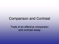 Comparison and Contrast PowerPoint PPT Presentation