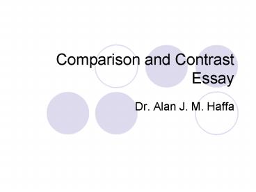 Comparison and Contrast Essay