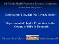 5th Nordic Health Promotion Research Conference PowerPoint PPT Presentation