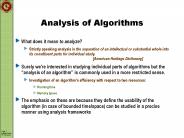 Analysis of Algorithms
