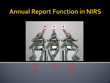 Annual Report Function in NIRS